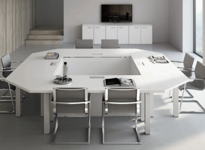 Bürotisch Besprechungstisch Konferenztisch Arbeitstisch Büromöbel Counter Möbel